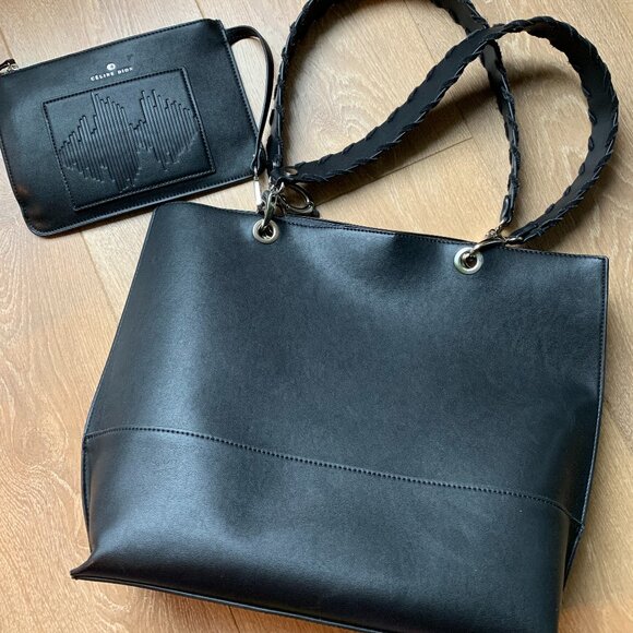 Céline Dion black Tote bag with a little pocket - Picture 3 of 11